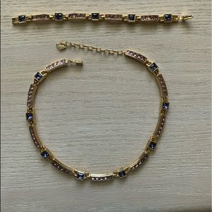 Swarovski 18 inch necklace and 7 1/2 inch bracelet. BEAUTIFUL SET